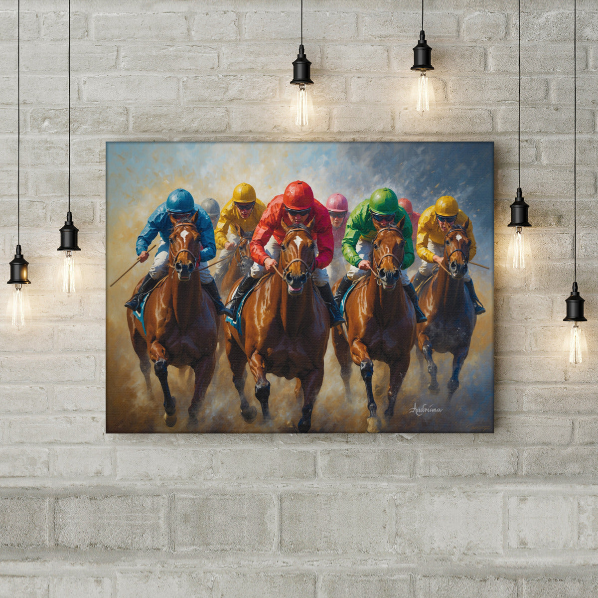 Horse Racing Riding Pictures Paintings for Sale: Capturing the Thrill in High-Definition Canvas Art