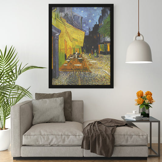 van Gogh Cafe Terrace At Night framed canvas