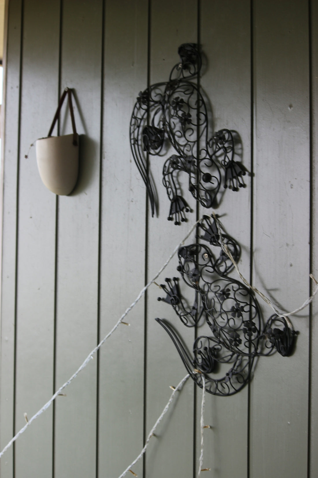 black metal floral wall decor