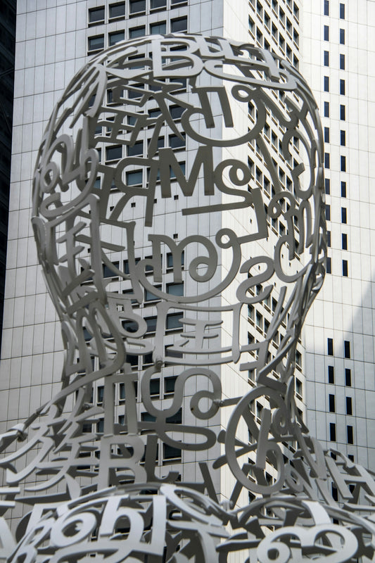 white and black glass building