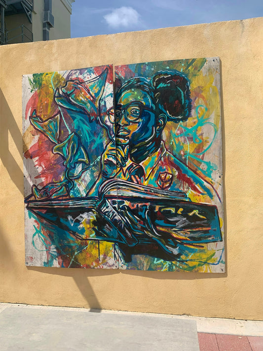 A painting on the side of a building
