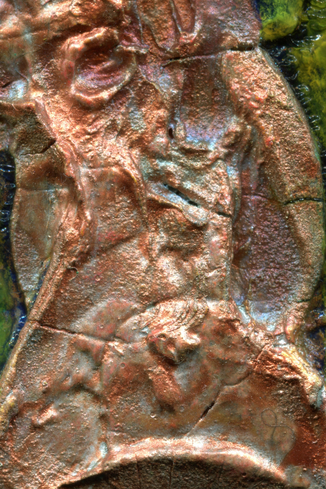 A close up of a piece of art