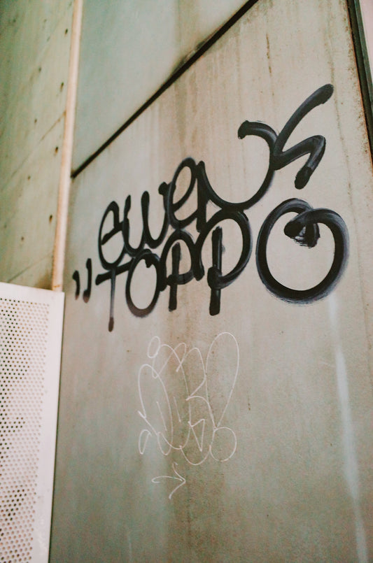 Graffiti writing on a concrete wall