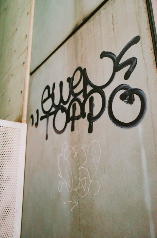 Graffiti writing on a concrete wall