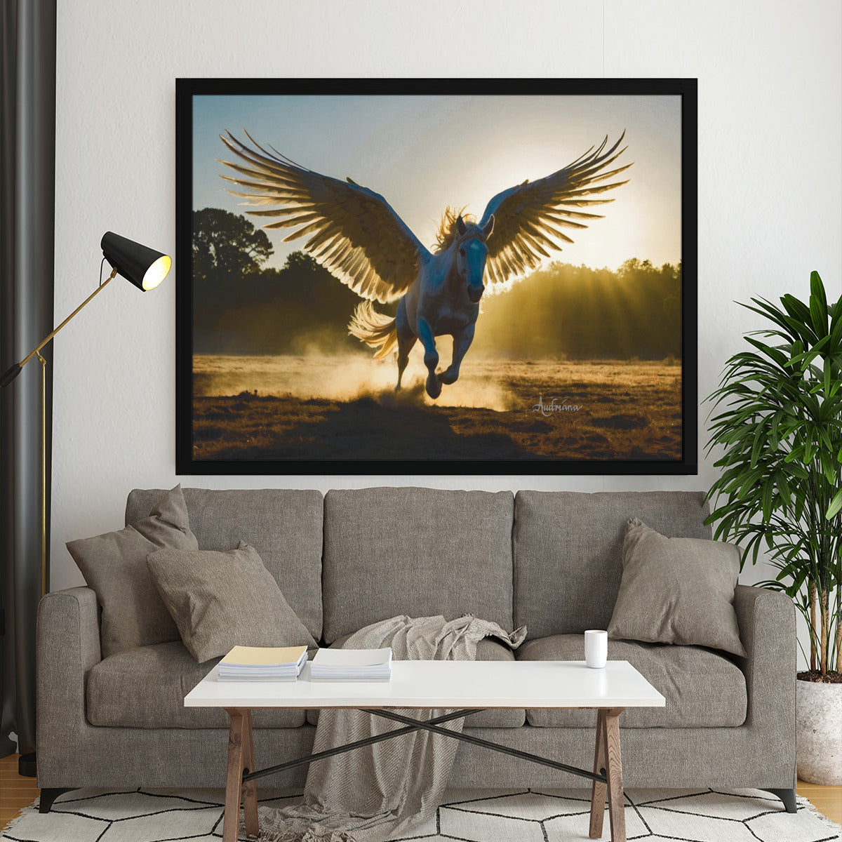 Pegasus taking flight wall art